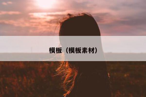模板（模板素材）